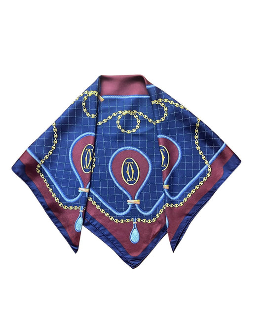 Pañuelo Cartier seda vintage segunda mano